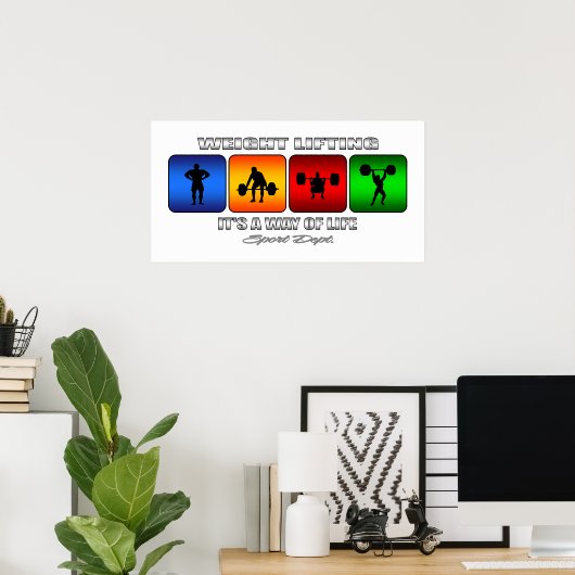 Koolgewicht tillen is een manier van leven poster (Thuiskantoor)