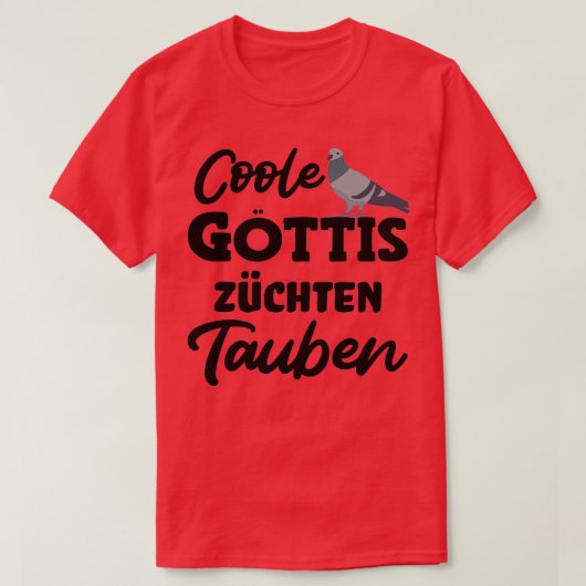 Koolgodinnen kweken duivenduivenduiven pigeo t-shirt (Design voorkant)