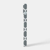 Koolgrijze Witte Marokkaanse #5 Mint Naam Monogram iPhone 15 Case (Linkerkant)