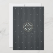 Koolgroene laurier monogram kerstkaart (Achterkant)