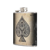 Koolgrunge Retro Artistic Poker Ace Liquor Flask Heupfles (Links)
