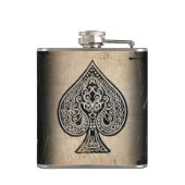 Koolgrunge Retro Artistic Poker Ace Liquor Flask Heupfles (Achterkant)