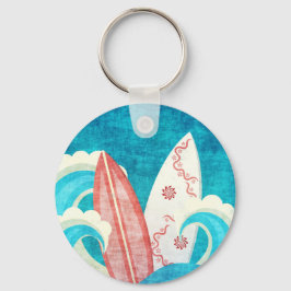 Koolgrunge surfplanken sleutelhanger