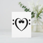 Koolhart (zwart) briefkaart (Staand voorkant)