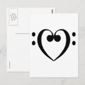 Koolhart (zwart) briefkaart (Voorkant / Achterkant)