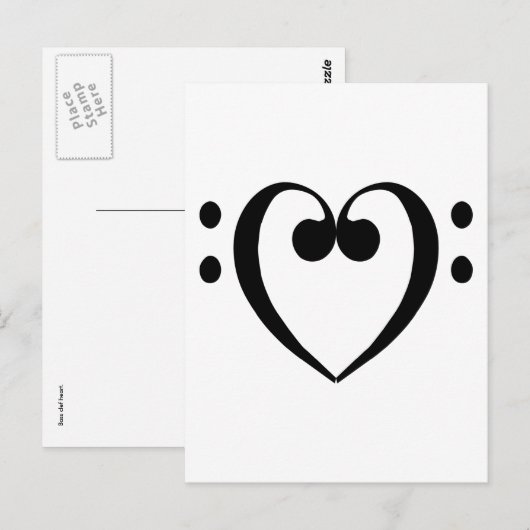 Koolhart (zwart) briefkaart (Voorkant / Achterkant)