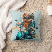 Koolhondenbiker schattige hondrijbiës gooien kusse kussen (Deken)