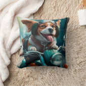 Koolhondenfietsers die fietsen besturen met een sc kussen (Deken)