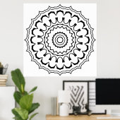 Koolhydraatrijke Schaalring Mandala met Gelaagde G Poster (Thuiskantoor)