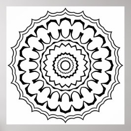Koolhydraatrijke Schaalring Mandala met Gelaagde G Poster