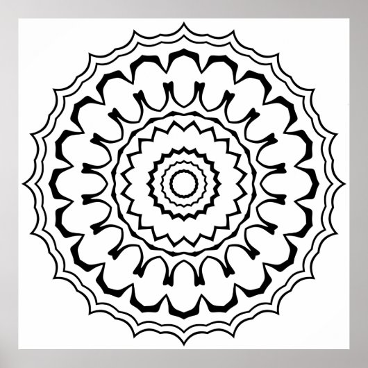 Koolhydraatrijke Schaalring Mandala met Gelaagde G Poster (Voorkant)