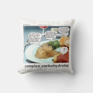 Koolhydraten Grappige Filosofie Foodie  Kussen