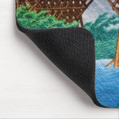 Kooljapanse regenbrug over Kawase art Muismat (Hoek)