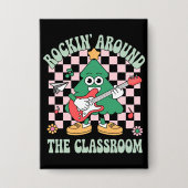 Kooljuf Xmas Rockt Rond De Klas Button (Voorkant)