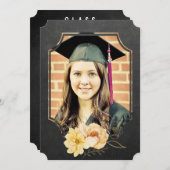 Koolkarton Floral Afstuderen klasse 20XX foto Kaart (Voorkant / Achterkant)