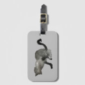 Koolkatje met zwarte waterverf bagagelabel (Voorkant (verticaal))