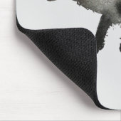 Koolkatje met zwarte waterverf muismat (Hoek)