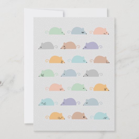 Koolkatten Birthday partijneutrale genderuitnodigi Kaart (Achterkant)