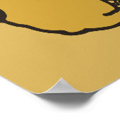 Koolkatten lezen boeken retro-stijl poster (Hoek)