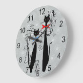 Koolkatten uit de middeleeuwen van de Retro Atomic Grote Klok (Hoek)