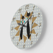 Koolkatten uit de middeleeuwen van de Retro Atomic Grote Klok (Hoek)