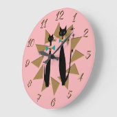 Koolkatten uit de middeleeuwen van de Retro Atomic Grote Klok (Hoek)