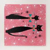 Koolkatten uit de middeleeuwen van de Retro Atomic Legpuzzel (Horizontaal)