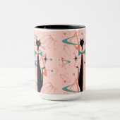 Koolkatten uit de middeleeuwen van de Retro Atomic Mok (Midden)