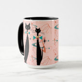 Koolkatten uit de middeleeuwen van de Retro Atomic Mok (Voorkant links)