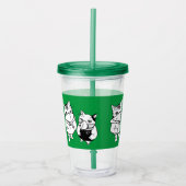 Koolkattenbakken loopvlakmaskers acryl drinkbeker (Voorkant)