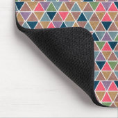 Koolkleurig driehoekspatroon retro geometrische dr muismat (Hoek)