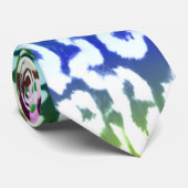 Koolkleurstoflade luipaard stropdas (Opgerold)