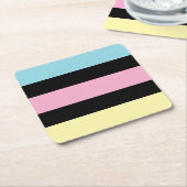 Koolkleurstrips Kartonnen Onderzetters (Schuin)