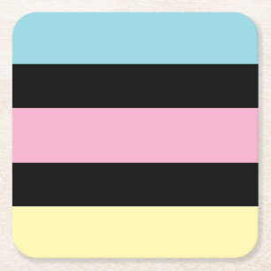 Koolkleurstrips Kartonnen Onderzetters