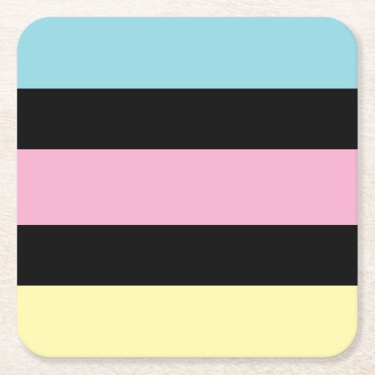 Koolkleurstrips Kartonnen Onderzetters (Voorkant)