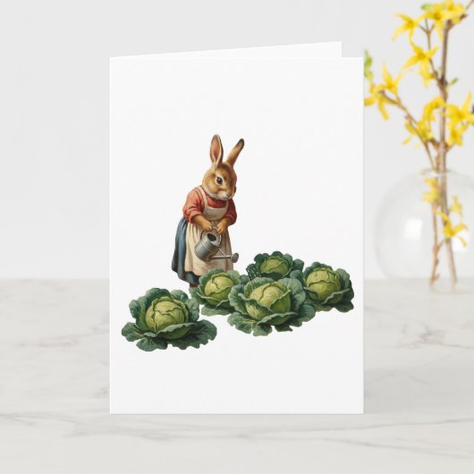 Koolkonijn Kaart (Gele Bloem)