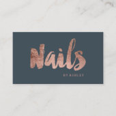 Koolkool voor roos met goudkleurige nagels visitekaartje (Voorkant)