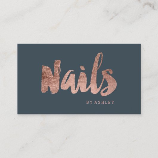 Koolkool voor roos met goudkleurige nagels visitekaartje (Voorkant)