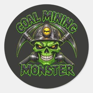 KOOLMIJNEN MONSTER RONDE STICKER