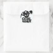 KOOLMIJNER schedel Vierkante Sticker (Tas)