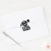 KOOLMIJNER schedel Vierkante Sticker (Envelop)