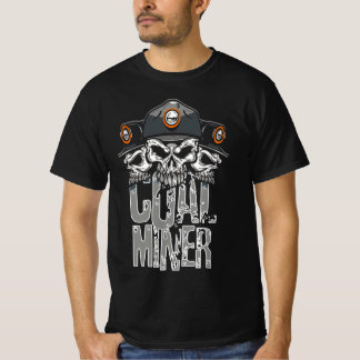 KOOLMIJNWERKER Schedels ontworpen door earl fergus T-shirt