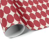 Koolmoderne Kerst Rode Ballen Festieve Chic Cadeaupapier (Rol Hoek)