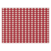 Koolmoderne Kerst Rode Ballen Festive Chic Tafelkleed (Voorkant (Horizontaal))