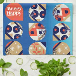 Koolmoderne kerstkeukenhanddoek theedoek