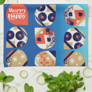 Koolmoderne kerstkeukenhanddoek theedoek