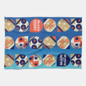 Koolmoderne kerstkeukenhanddoek theedoek (Horizontaal)