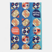 Koolmoderne kerstkeukenhanddoek theedoek (Verticaal)