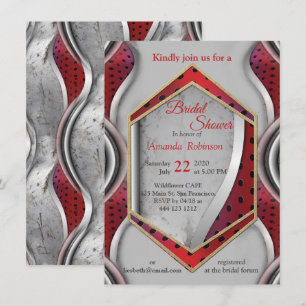 Koolmoderne Metallic 3D Roodgrijze Textuur Uiterli Kaart