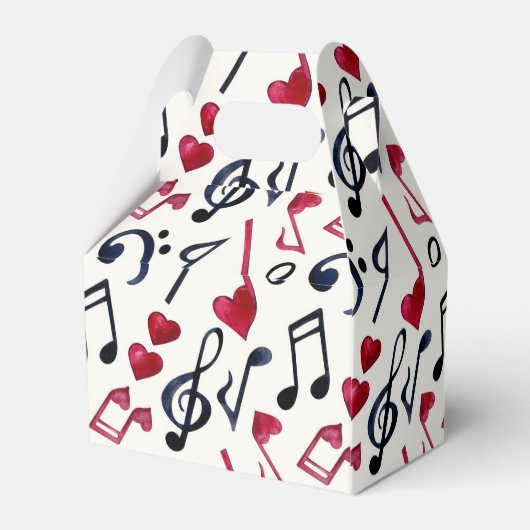Koolmuziekliefhebbers met tippen Medium Bedankdoosjes (Achterkant)
